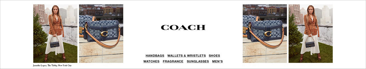Coach, Handbags, Wallets and Wristlets, Shoes, Watches, Fragrance, Sunglasses, Men’s