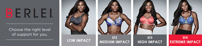 Berlei, Choose the right level of support for you, Low Impact, Medium Impact, High Impact, Extreme Impact