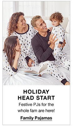 Holiday Head Start, Festive PJs for the whole fam are here, Family Pajamas