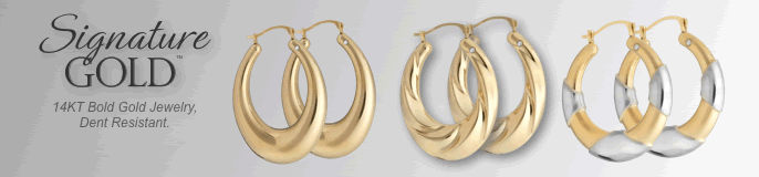 Signature Gold, 14KT Bold Gold Jewelry, Dent Resistant