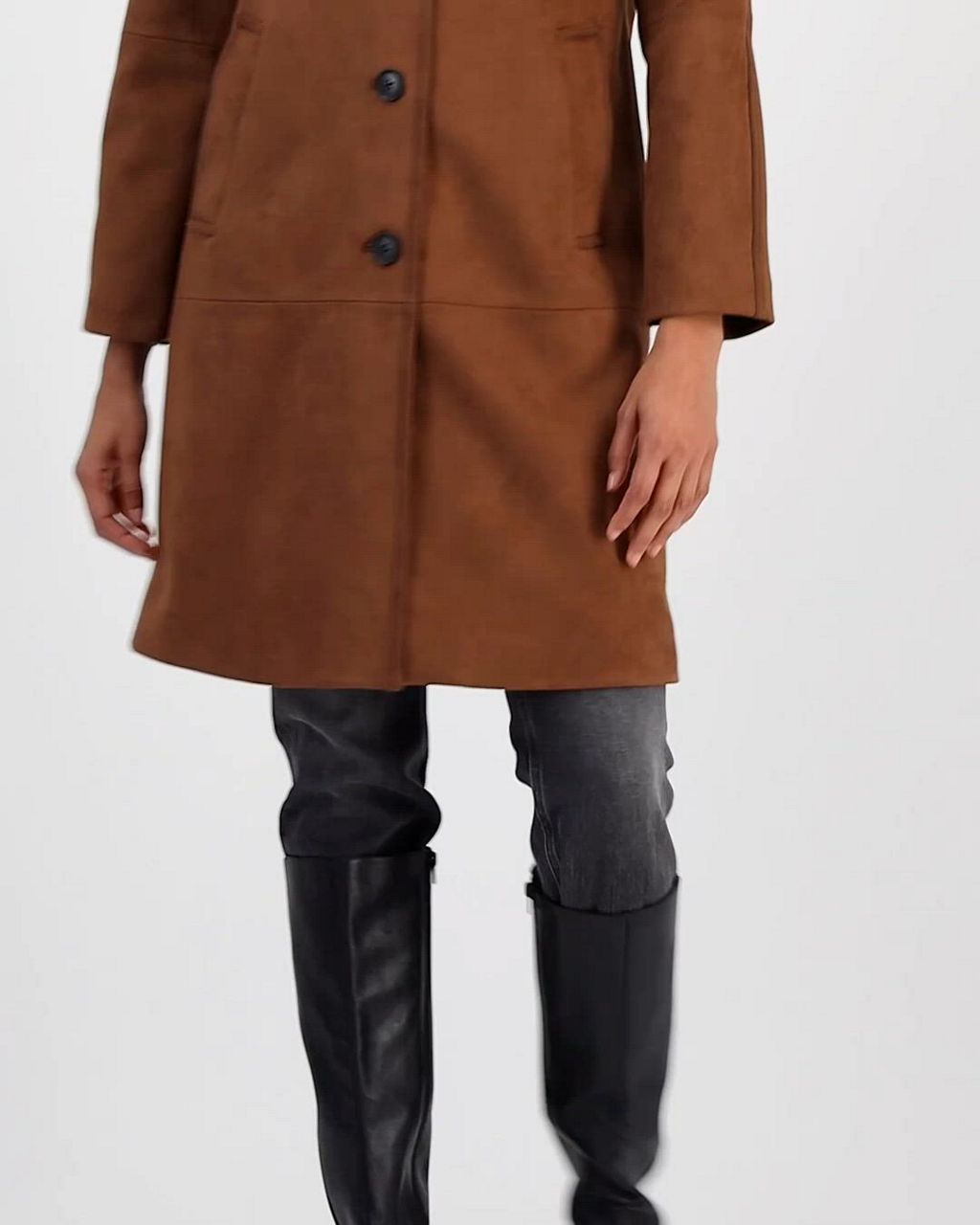 BCBGMAXAZRIA Women's Button-Front Faux-Suede Jacket - Macy's