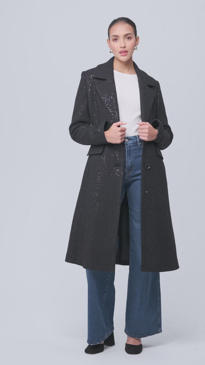 Kate Spade New York Women's Embellished Single-Breasted Coat - Macy's