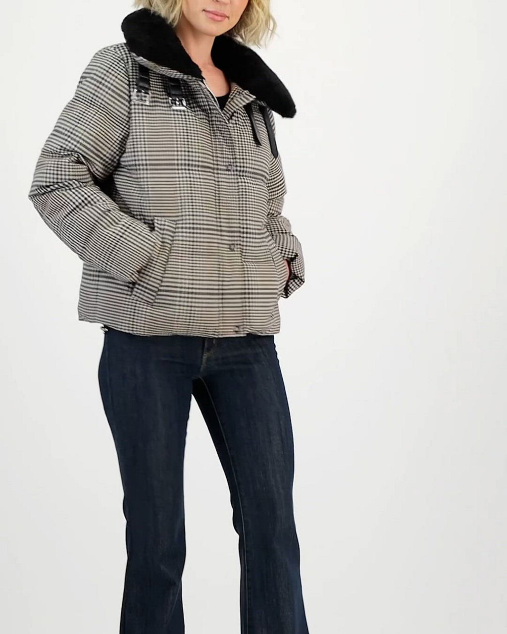 DKNY Women's Faux-Fur-Collar Zip-Front Puffer Coat - Macy's