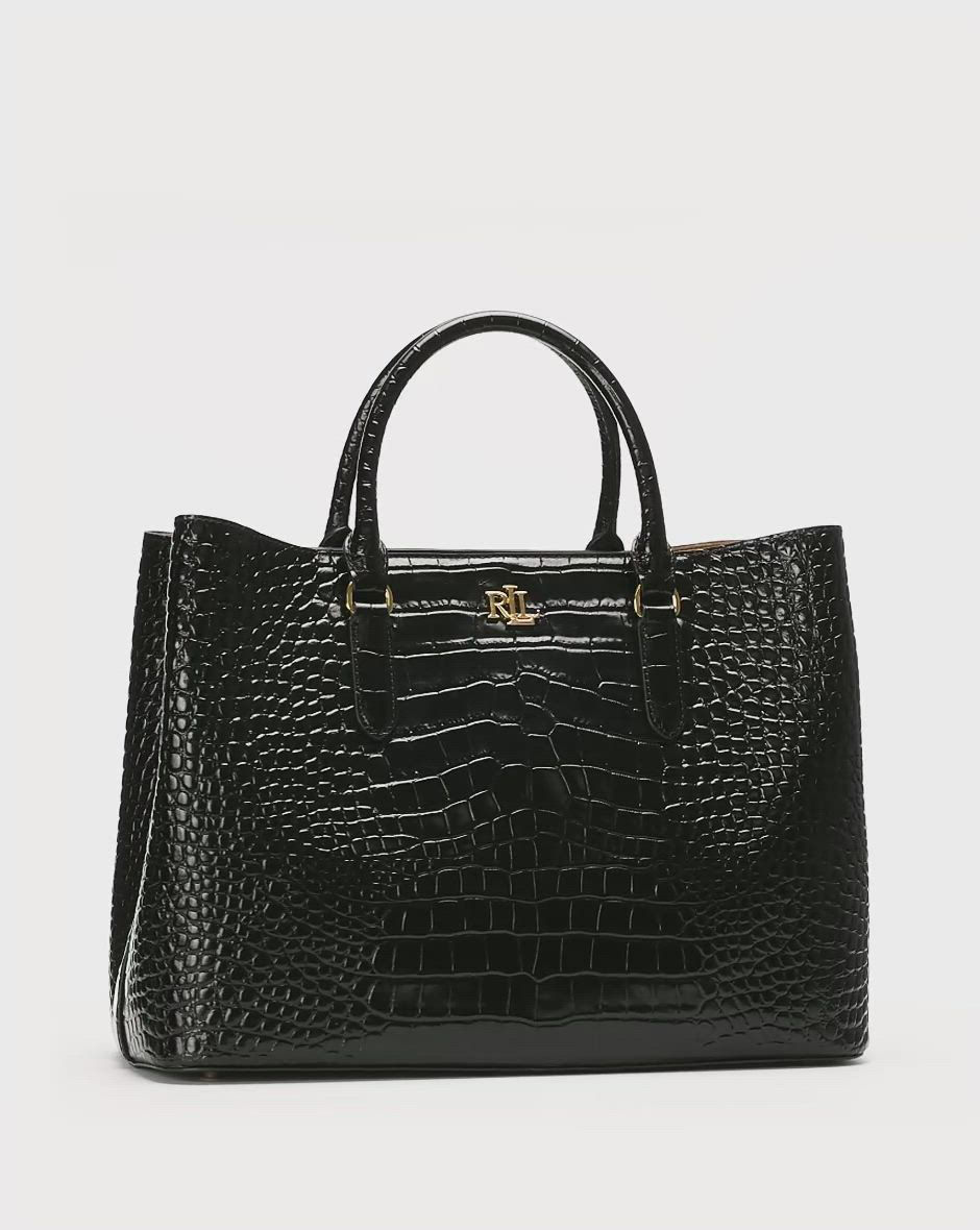 【Ralph Lauren】クロコダイル型押し♪ ラージ Marcy サッチェル 1748832740338