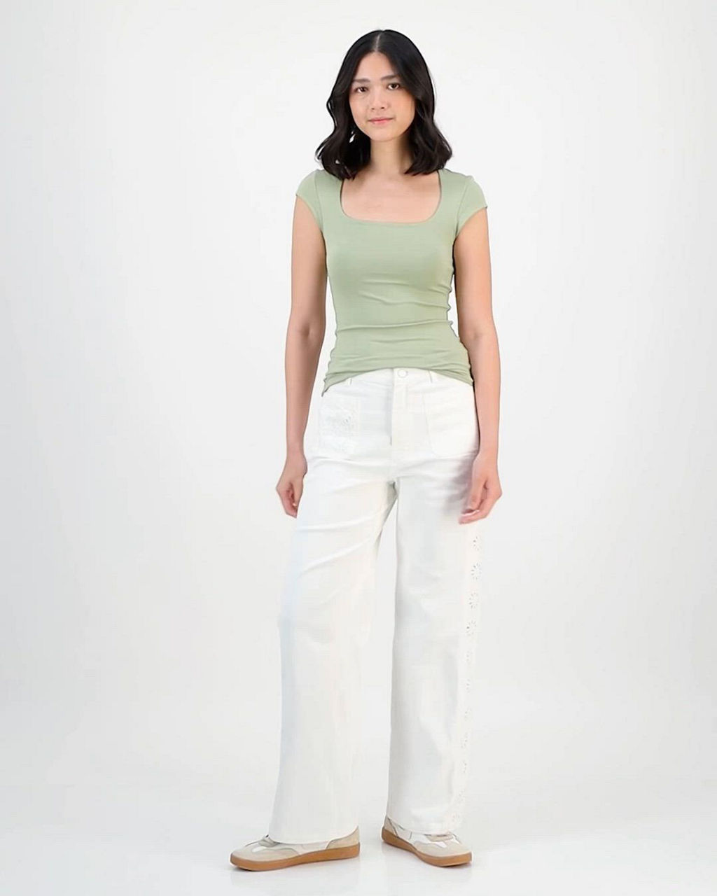 売れ筋商品|||バースリー カットソー トップス レディース Women's Sleeveless Square-Neck Vest, Exclusively at Macy's Bright Whi Women's Square Neck Tank Top Sleeveless Double Lined Basic