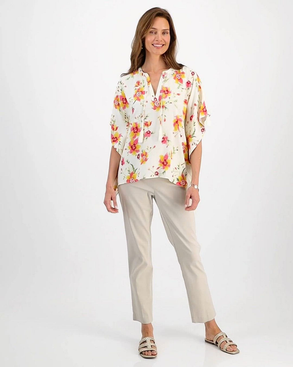 売れ筋商品|||ジェイエムコレクション カットソー トップス レディース Petite Embellished-Neck Tassel-Trim Poncho Top, Created for Macy's Stone Wall Jm Collection Petite Embellished-Neck Tassel-Trim Poncho Top