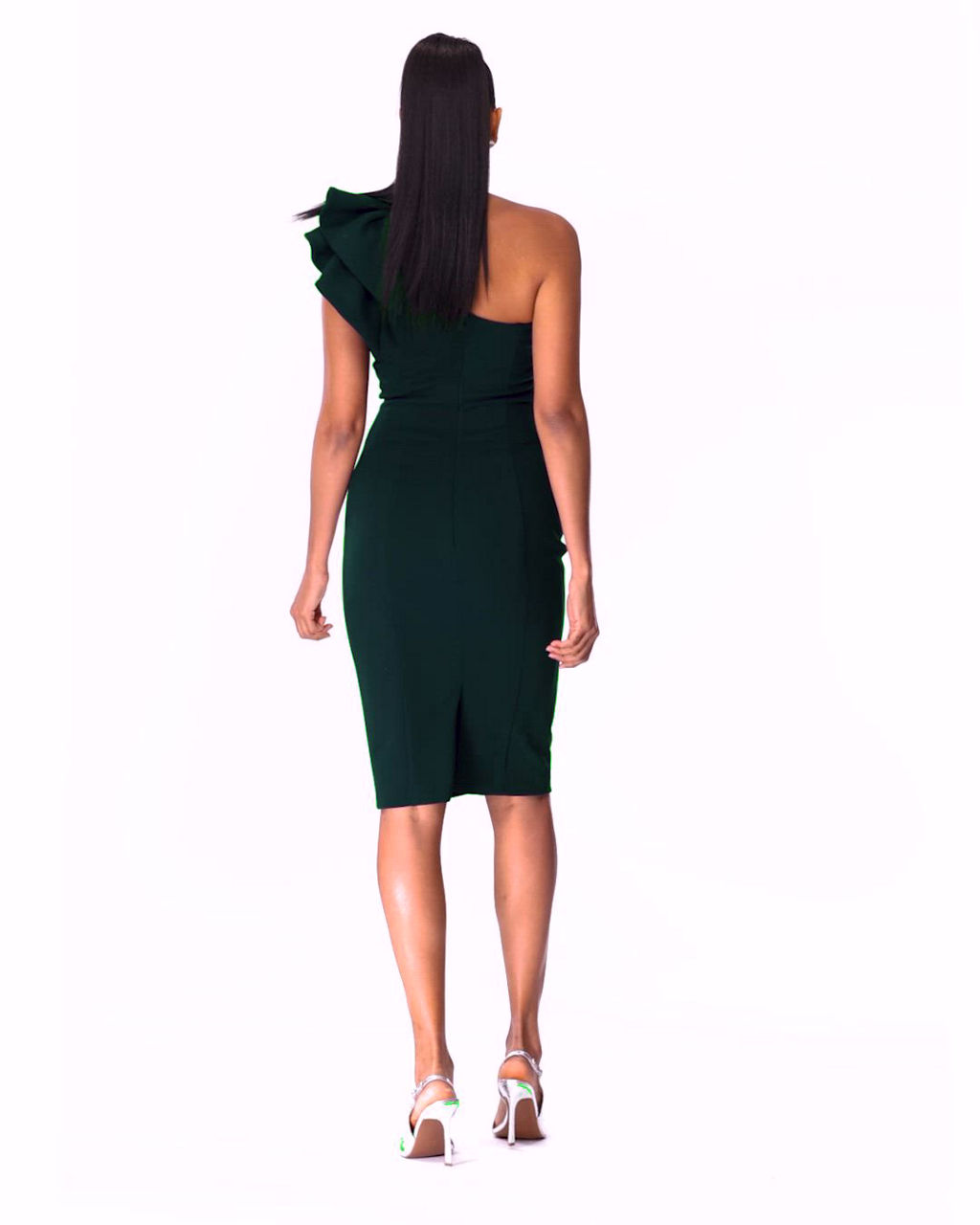 betsy & adam women's ruffled asymmetric-hem dress Foliage Asymmetric Mullet Midi Dress E4500A2012 – Agua de Coco