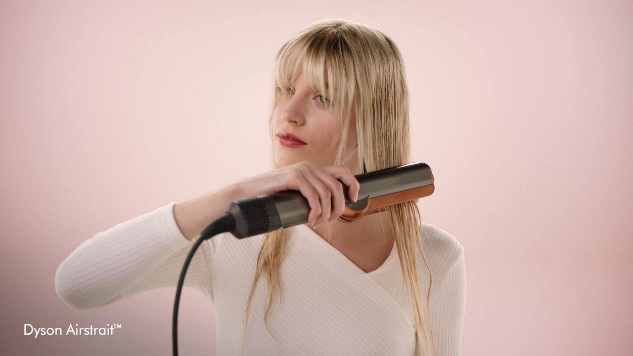 Dyson Airstrait Hair Straightener | Prussian Blue/Copper - Macy's