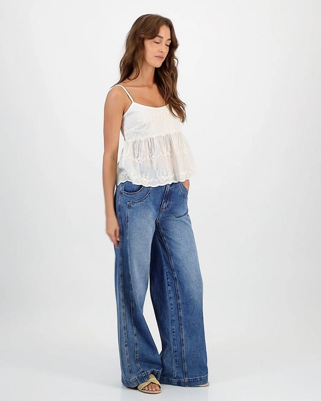 And Now This Women's Straight-Neck Embroidered Tank Top