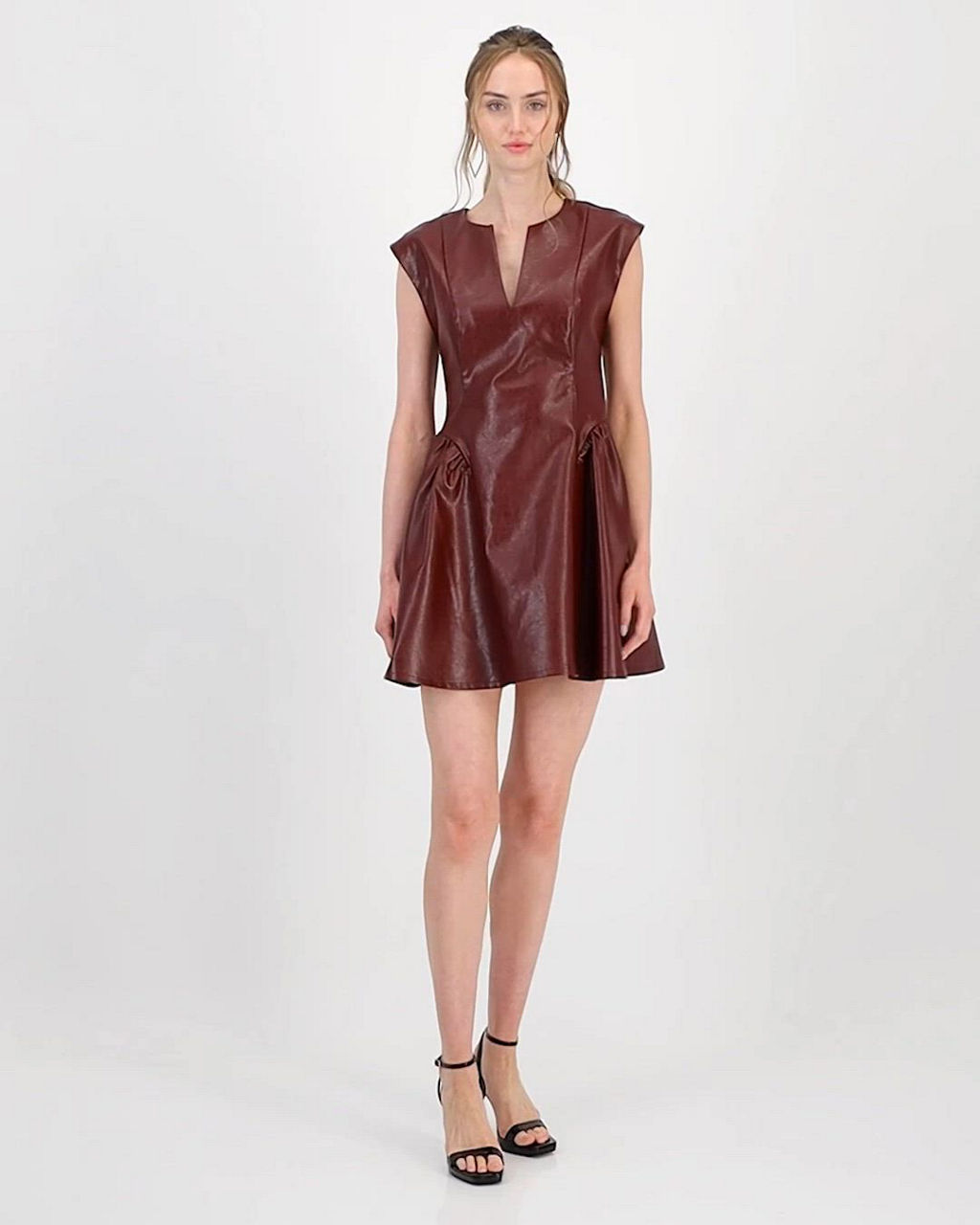 SENI & CADE Juniors' Faux Leather Mini Dress - Macy's