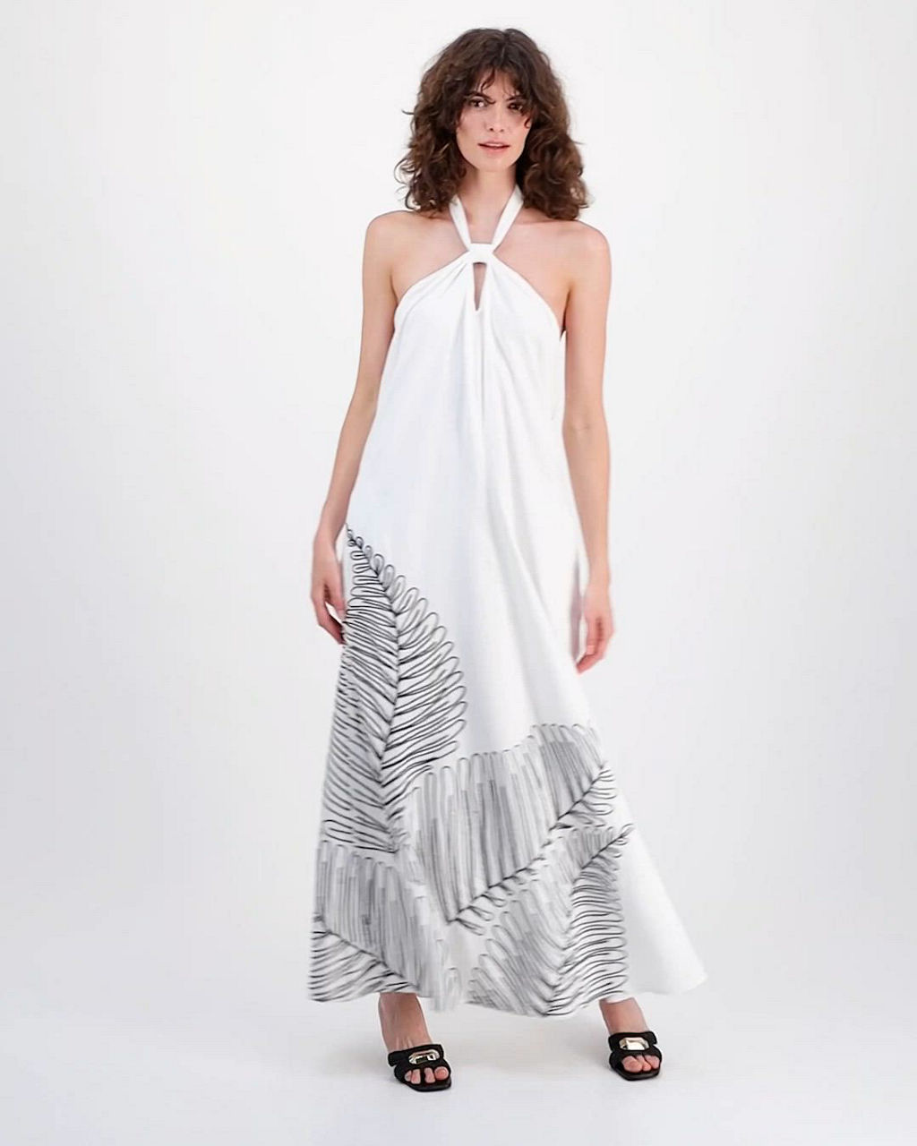 I.N.C. International Concepts Women's Palm Embellished Halter Maxi Dress,  Macy's Exclusive - Macy's