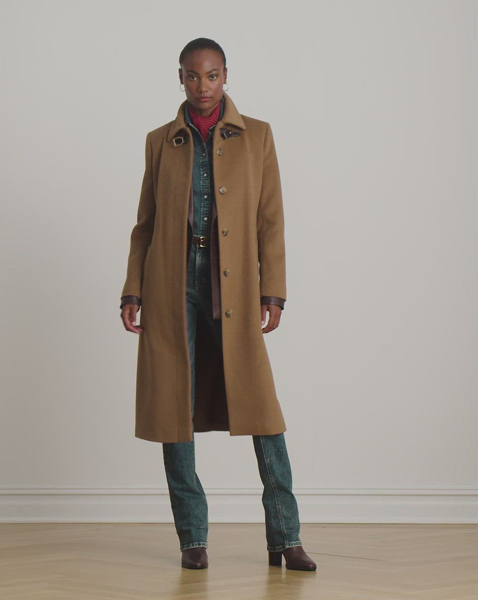 Lauren Ralph Lauren Women's Belted Single-Breasted Wool Coat - Macy's
