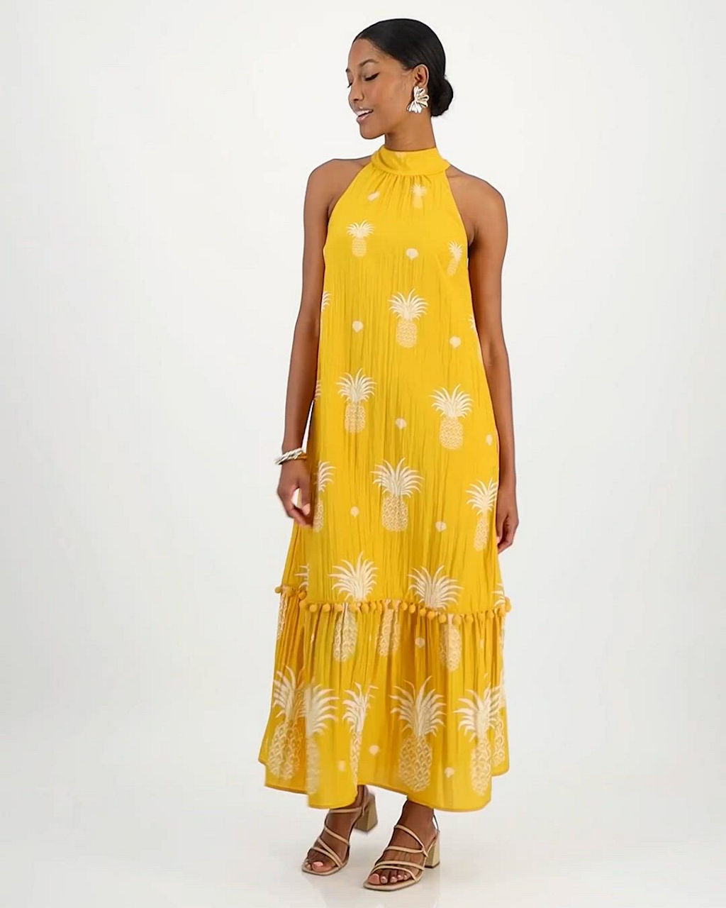 Women's Pineapple-Print Maxi Dress, Macy's Exclusive - On 34th