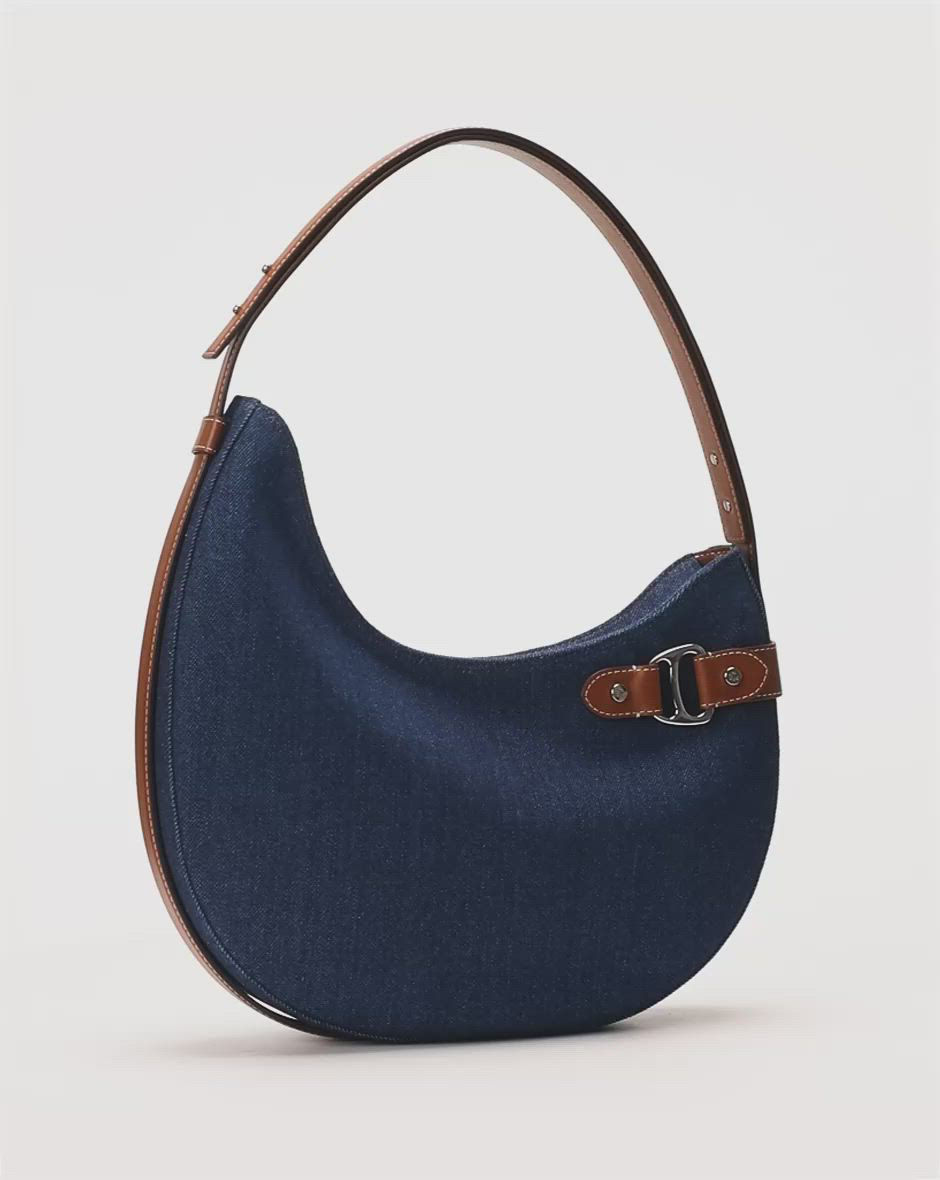 Lauren Ralph Lauren Tasha Large Denim Shoulder Bag - Macy's