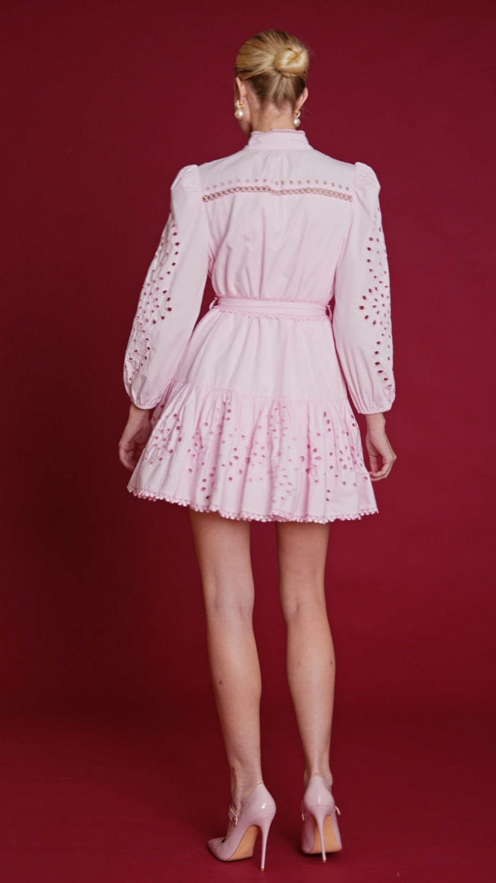 Avec Les Filles Women's Eyelet Cotton Lined Shirt Dress - Macy's