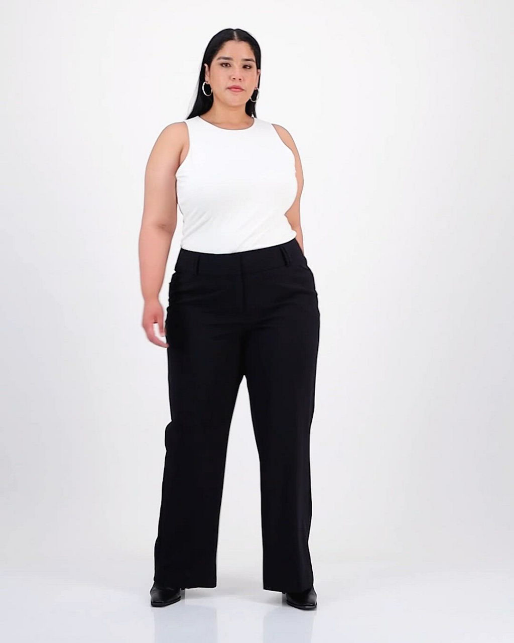Plus and Petite Plus Size Curvy Bootcut Pants, Created for Macy's - Deep Black