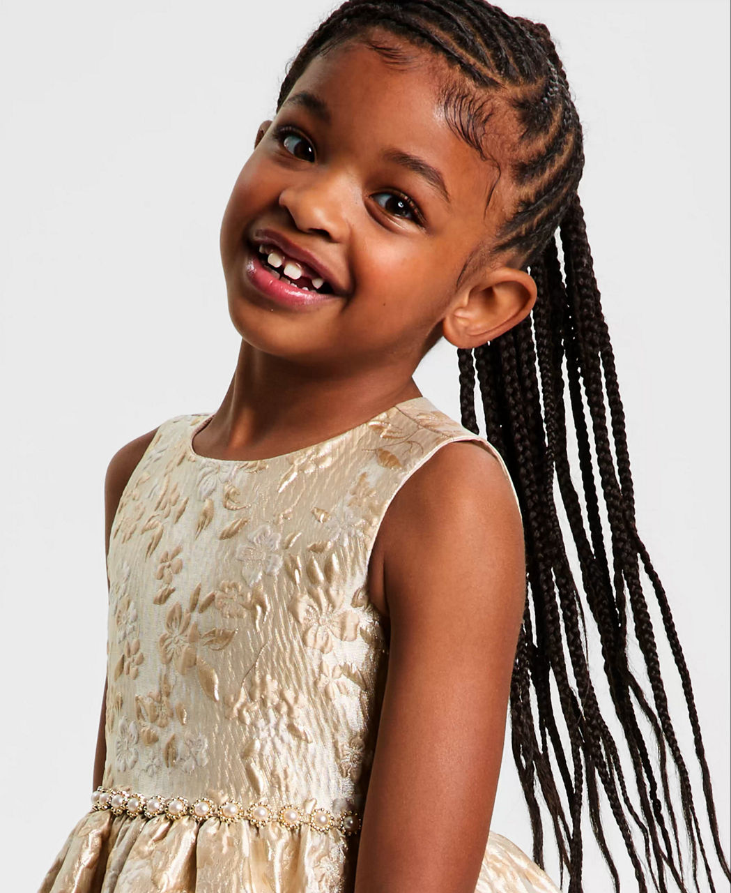 Rare Editions Girls' 2T-6X Brocade Sleeveless Dress - Macy's