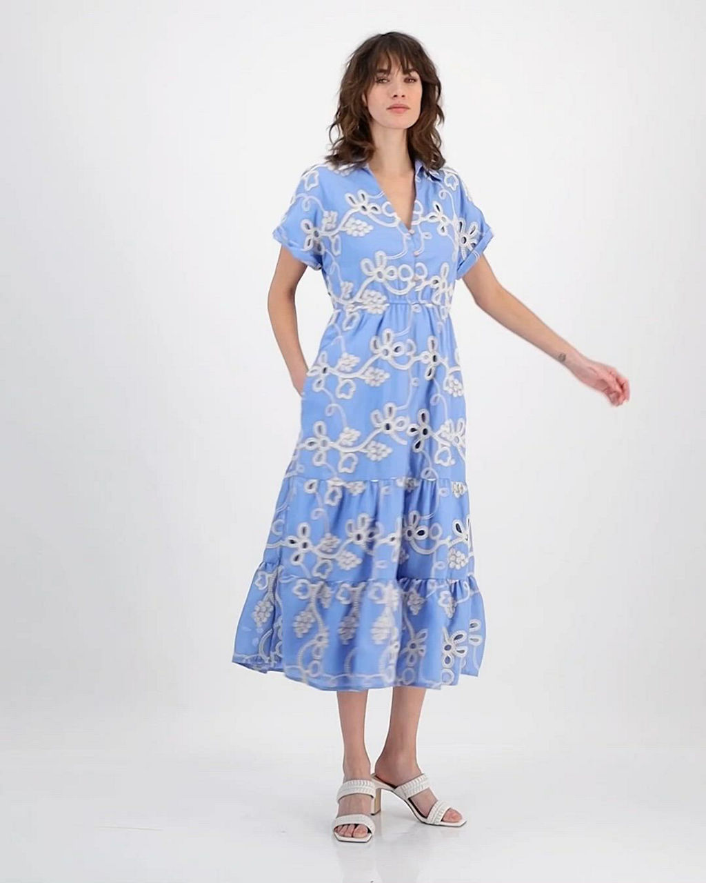 Sam Edelman Women's Rope-Embroidered Eyelet Dress - Macy's