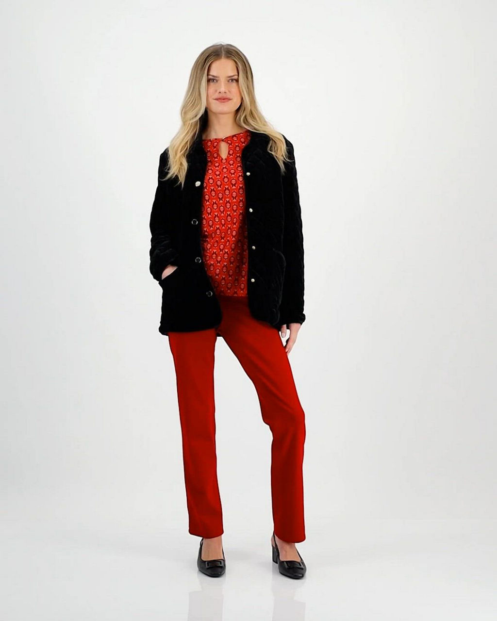 Jones New York Women's Quilted Velour Snap-Front Jacket - Macy's