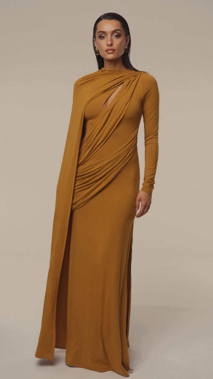 JLUXLABEL Women's Draped Elegance Cape Dress - Macy's