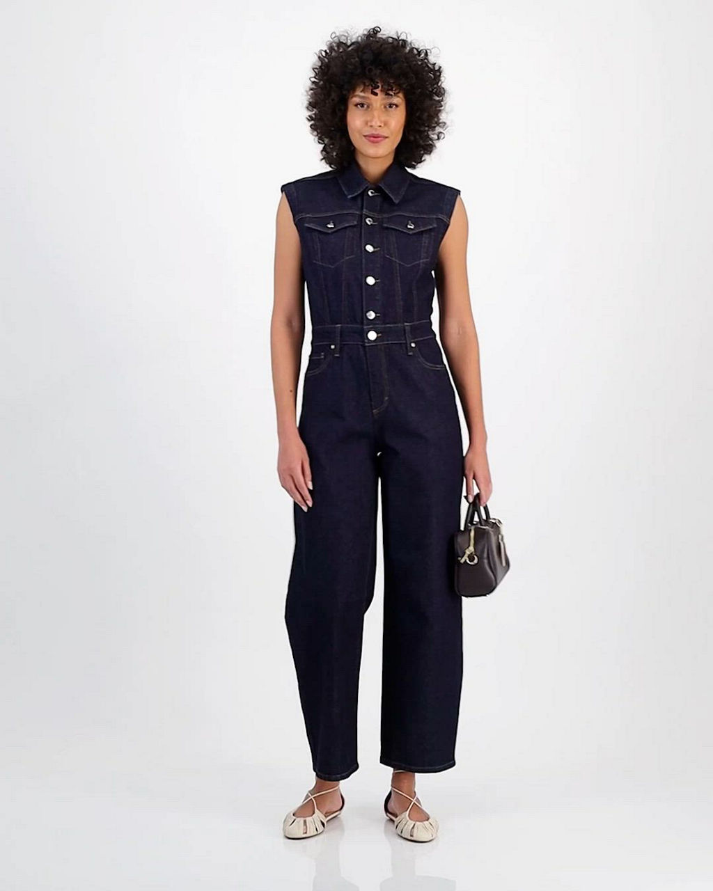 I.N.C. International Concepts Women's Denim Barrel-Leg Sleeveless