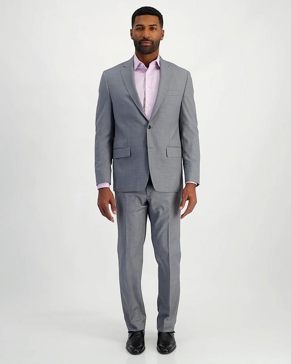 Michael Kors Men's Classic-Fit Light Gray Double Breasted Mini