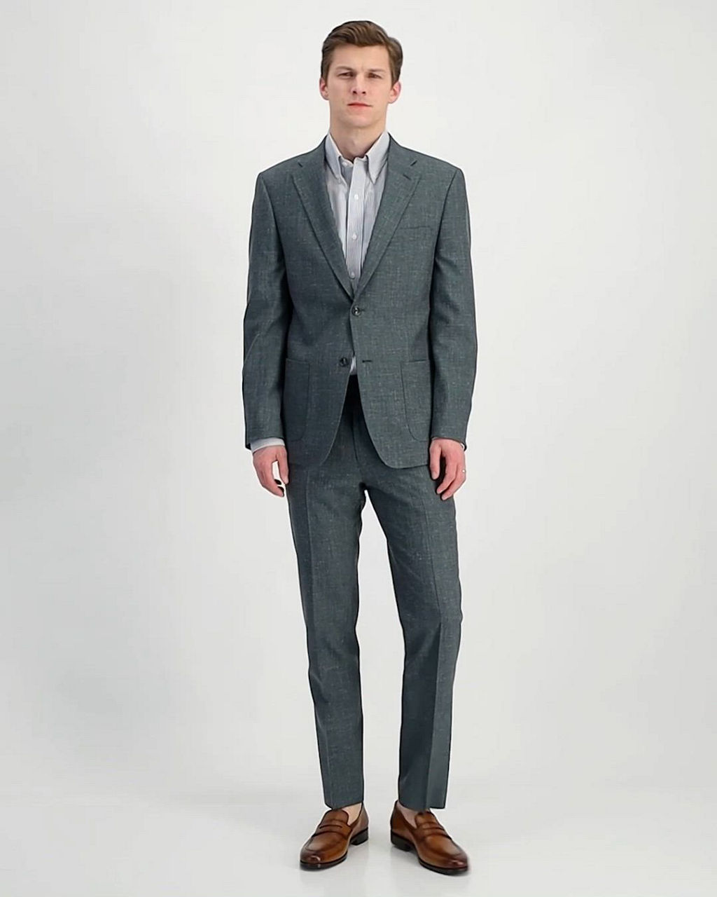 Tommy Hilfiger Men's Modern-Fit Wool Silk Linen Suit Separates