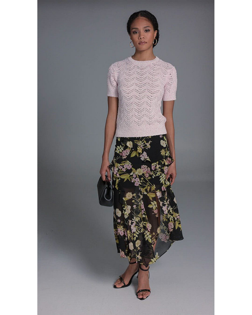 BCBG Women's Side Zipper Printed Ruffle Maxi Skirt - Macy's