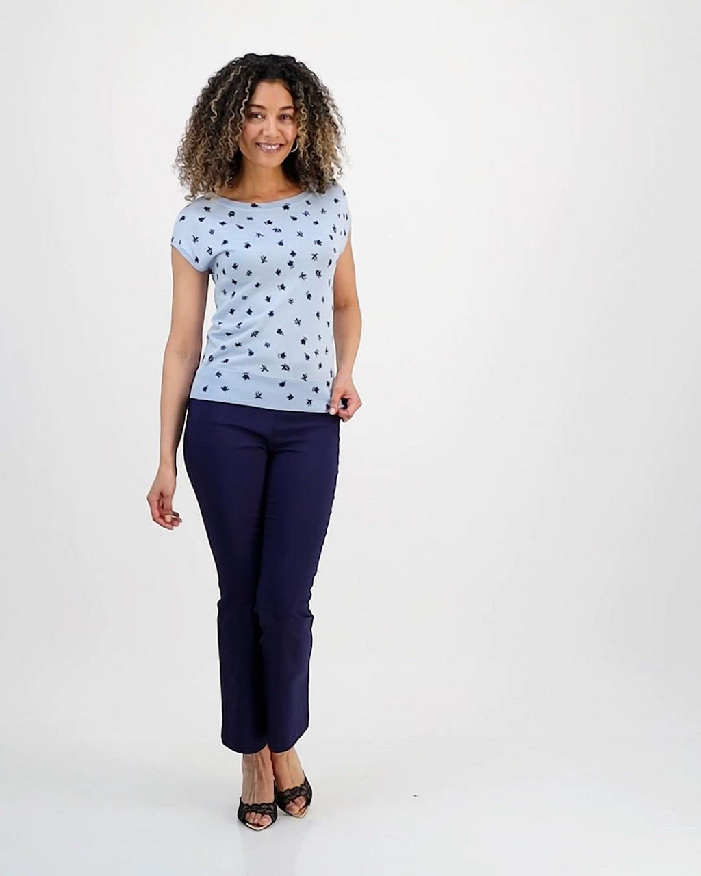 Pantalon Bootcut INC International Concepts - Taille 8 Gris Foncé - Occasion TB