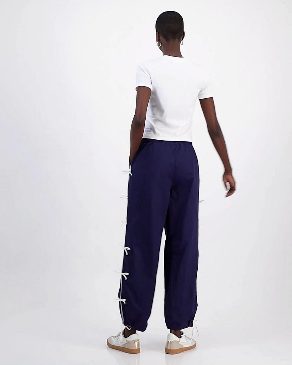On 34th Women's High-Rise Bow-Trim Nylon Pull-On Pants, Macy's