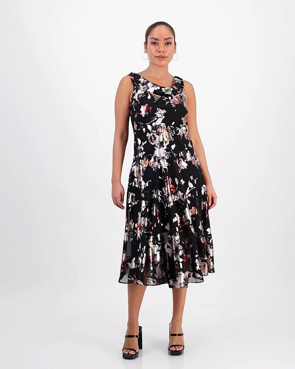 petite flowy midi dress Qijie Petite Women Dresses Spring Summer 3/4 Sleeve Vacation Boho Floral Casual Sundress A-Line Holiday Midi Dress Crew Neck Flowy Swing Wedding Guest
