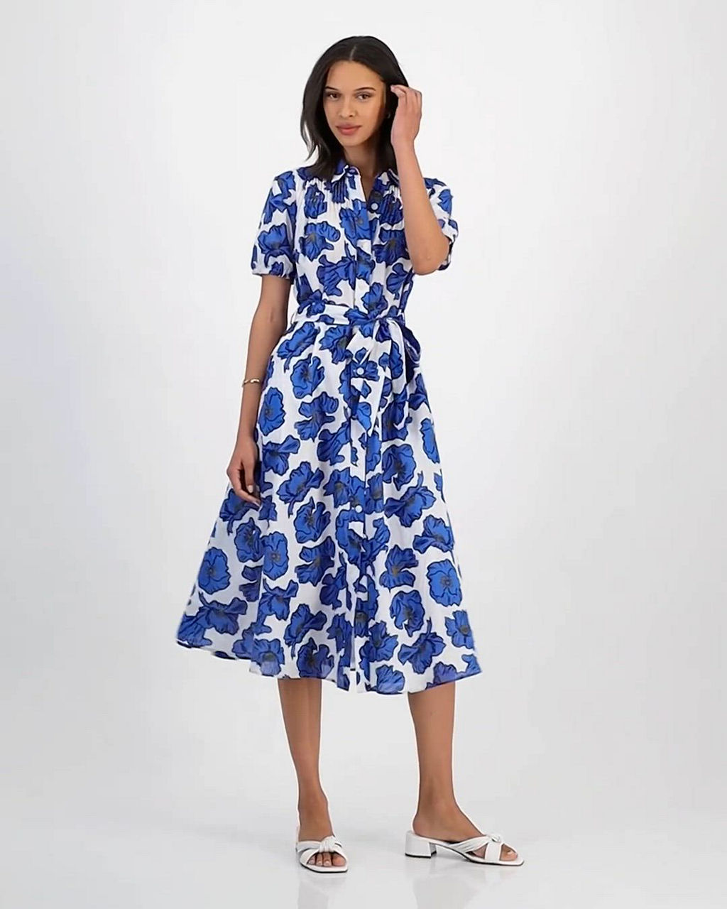 Tommy Hilfiger Women's Pin Tuck Cambric Shirt-Dress - Macy's