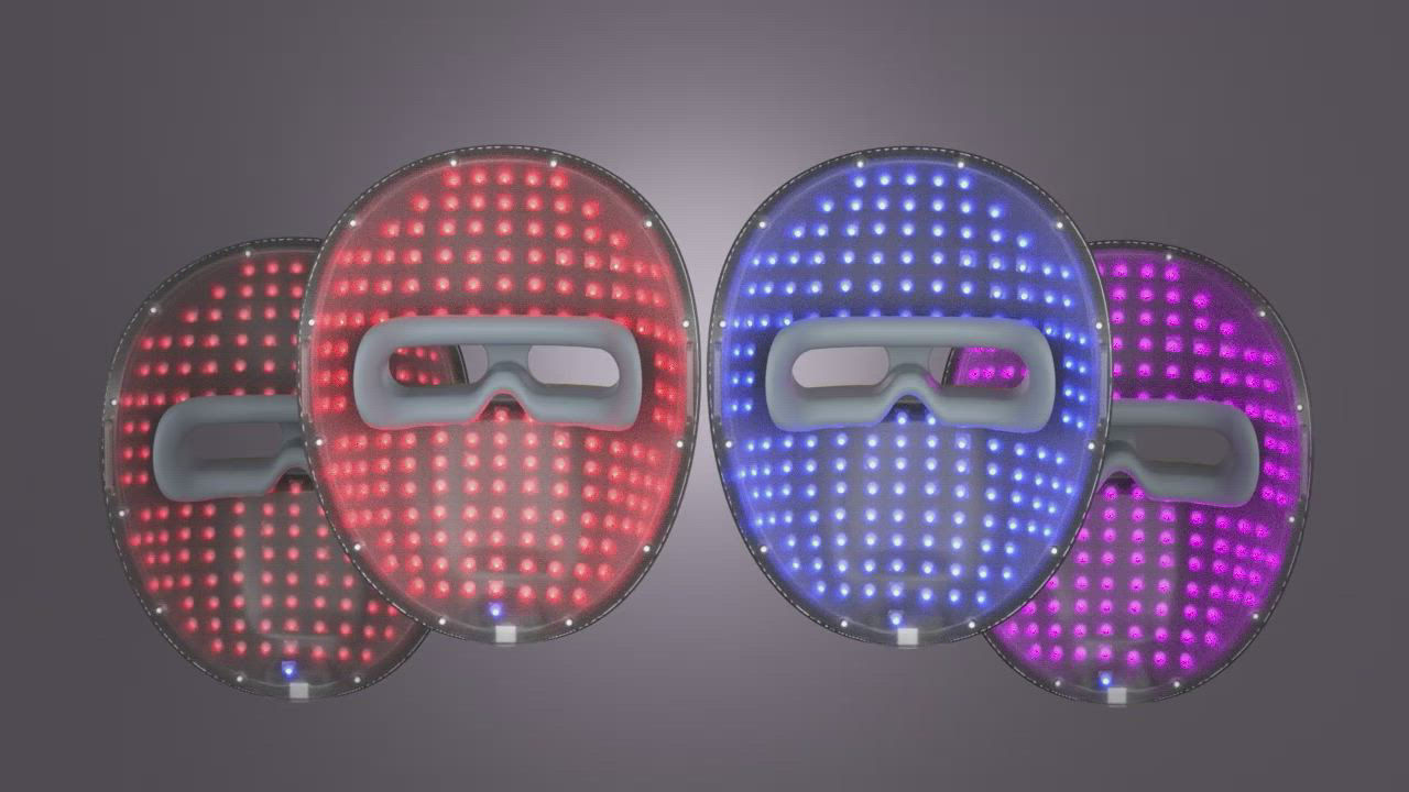 DL038 Penguin 4 LED Light Platinum Therapy Face Mask, FDA Approved