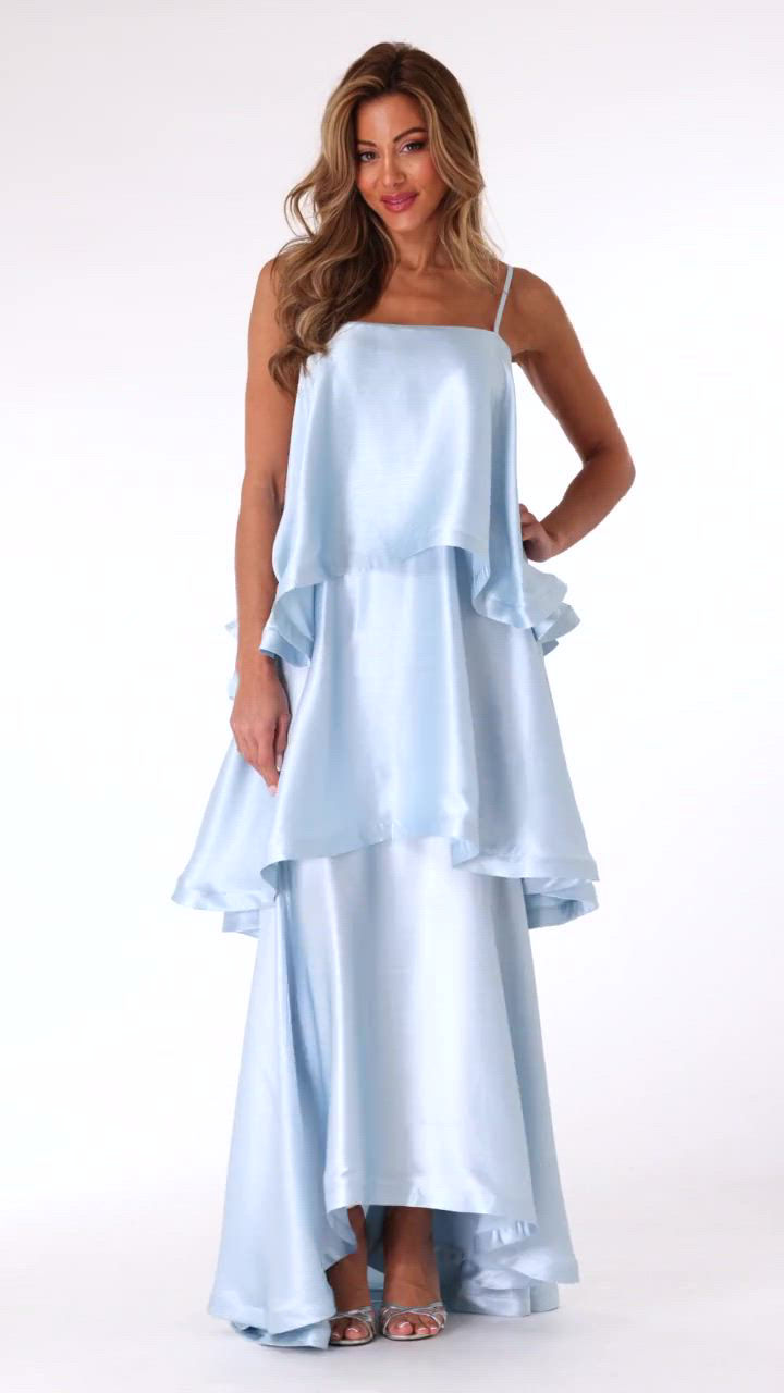 XSCAPE Women's Square Neck Tiered Dress - Macy's