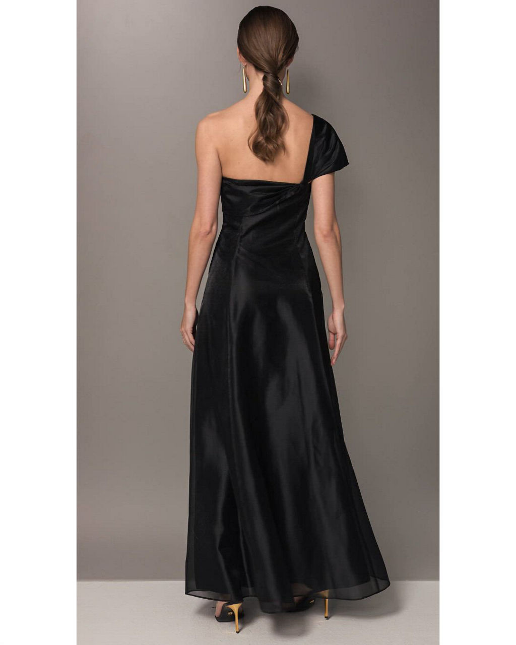 navy blue dress for baby girl Donna Karan New York Women's Faux-Wrap Embellished Gown main image 1