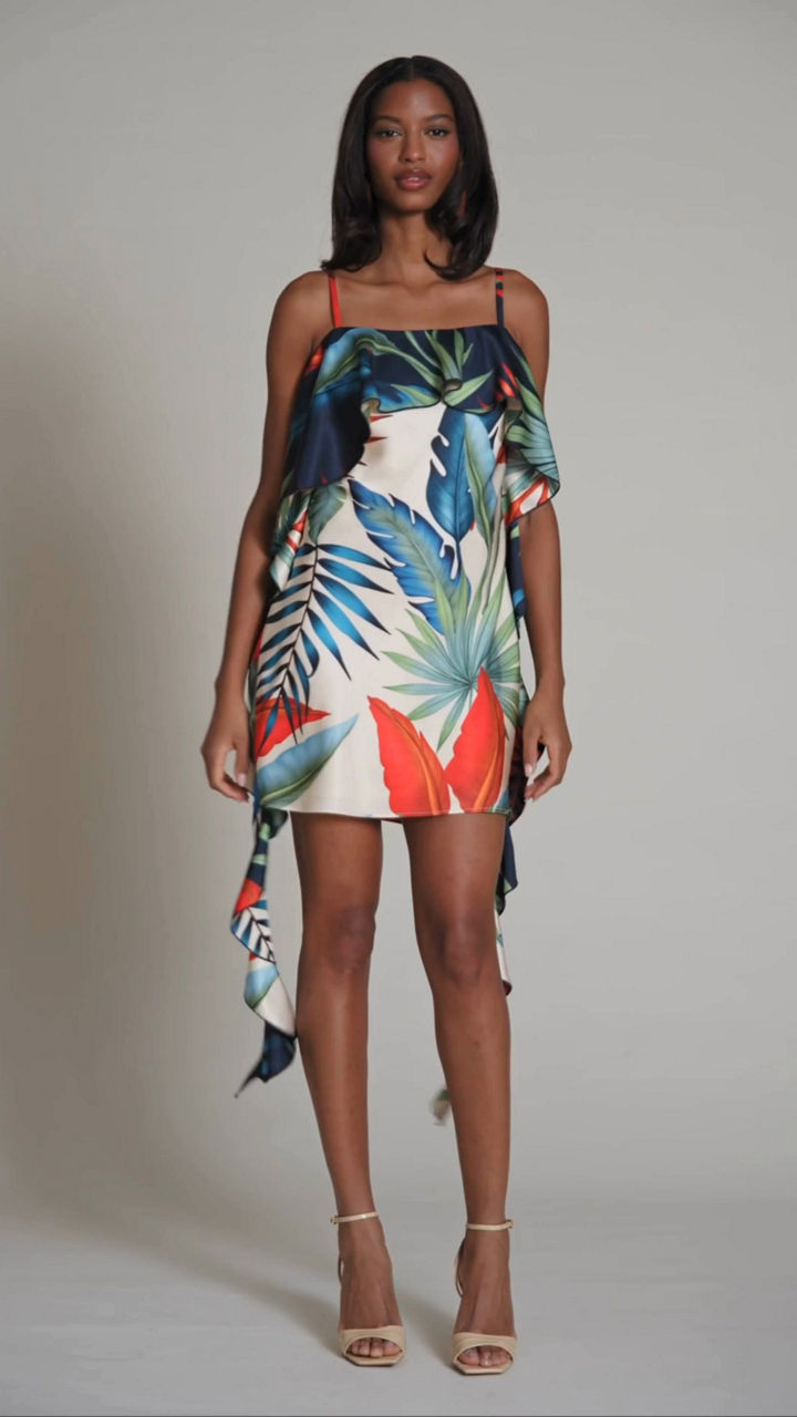 tropical cocktail dress Cupshe Punch Floral Maxi - Multi breezy finish Women's Sleeveless Long Max Dress