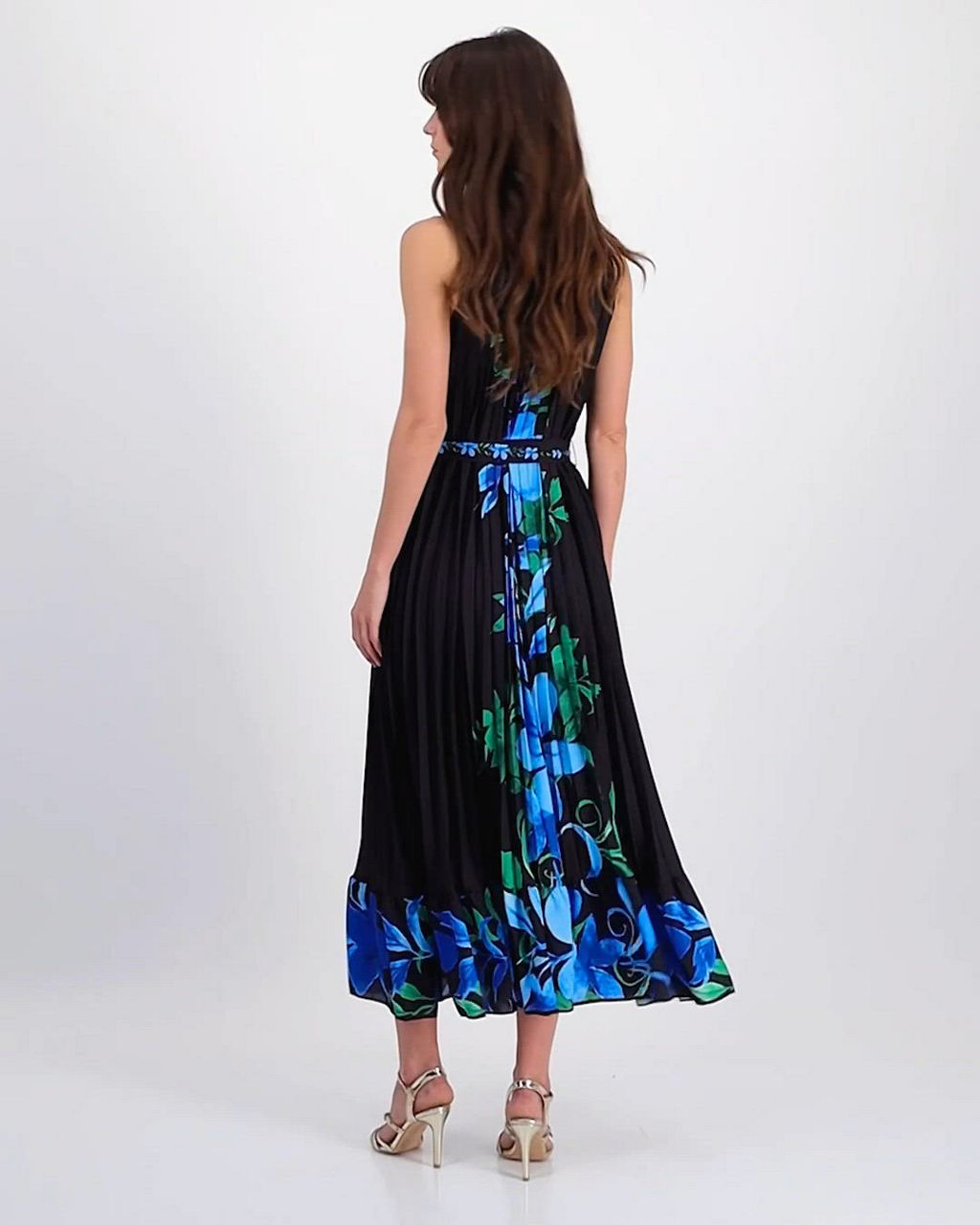 tahari pleated dress Elie Tahari The Almada Sterling Palace Pleated Dress