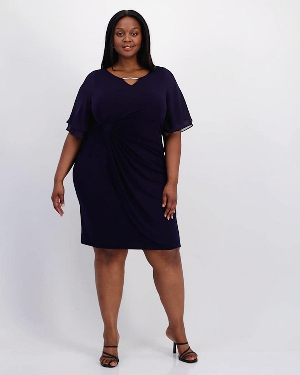 modern dress for plus size ladies Plus Size Effortless Belted Dress