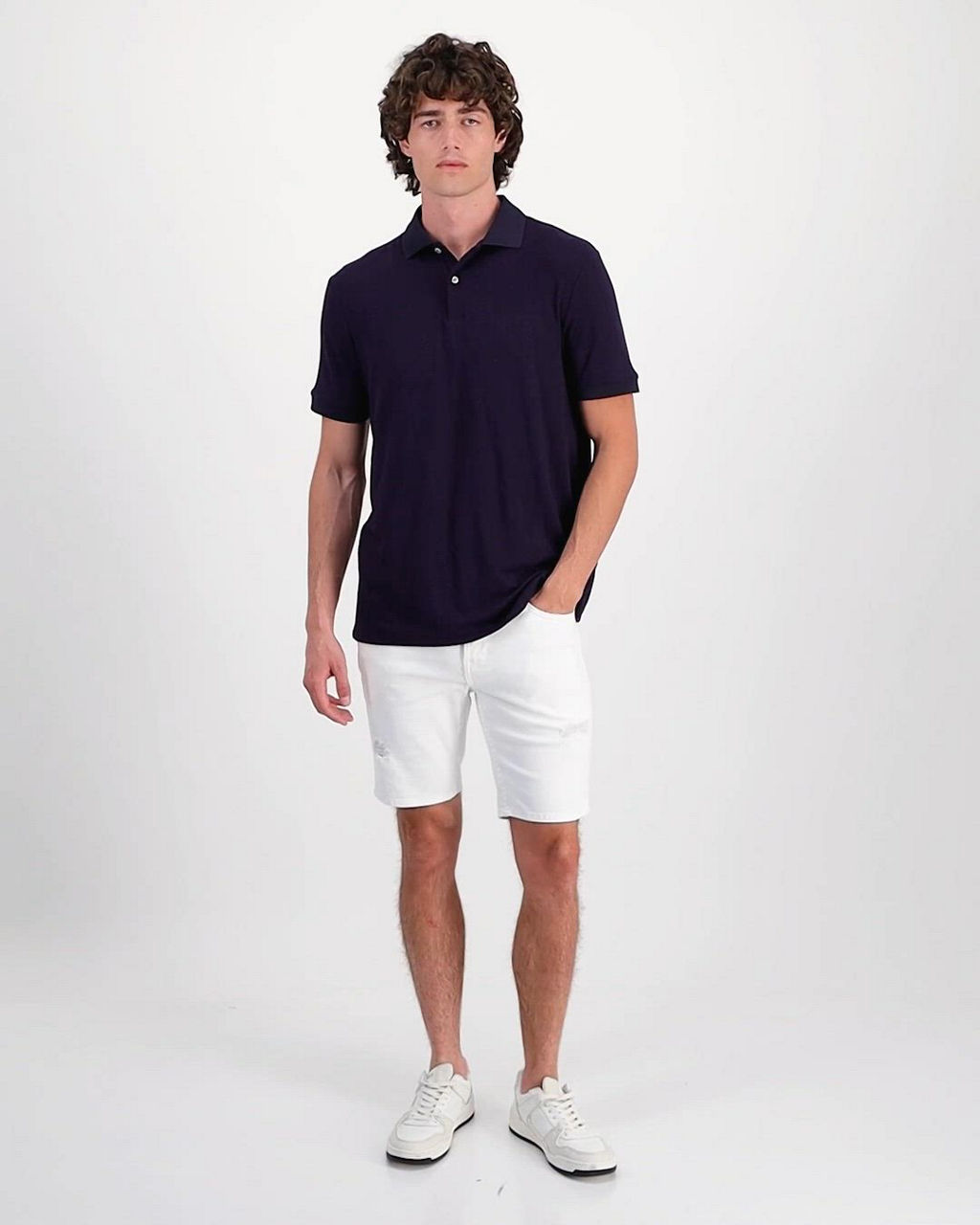 トップス Flowered Velour Jacquard Polo Shirt GUESS Men's Jacquard Flower Polo Button-Up Shirt - Macy's