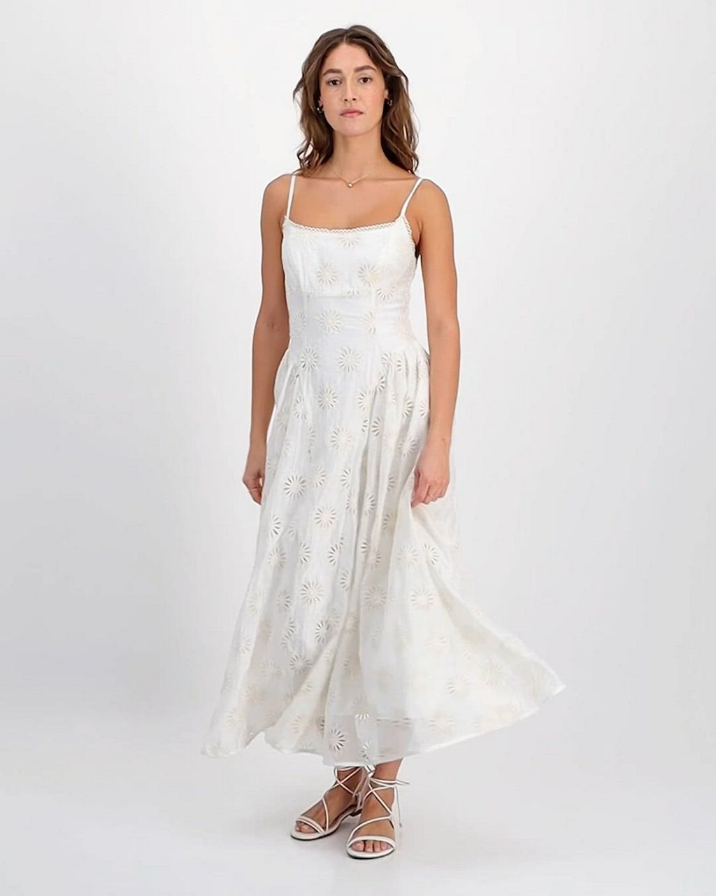ASTR the Label Women's Caerwyn Square Neck Sleeveless Midi Dress - Macy's