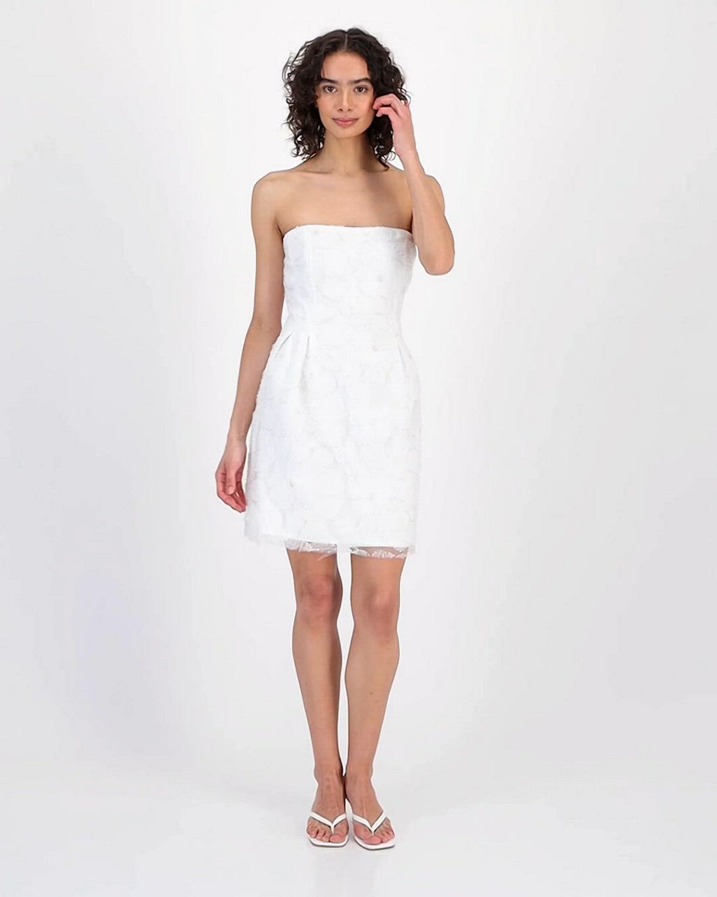 sam edelman floral embroidered strapless dress Novias Bridal main image 0