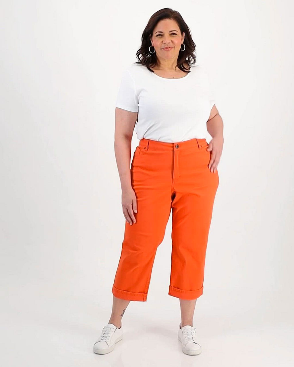 Style & Co Plus Size Curvy Roll-Cuff Capri Jeans, Macy's Exclusive