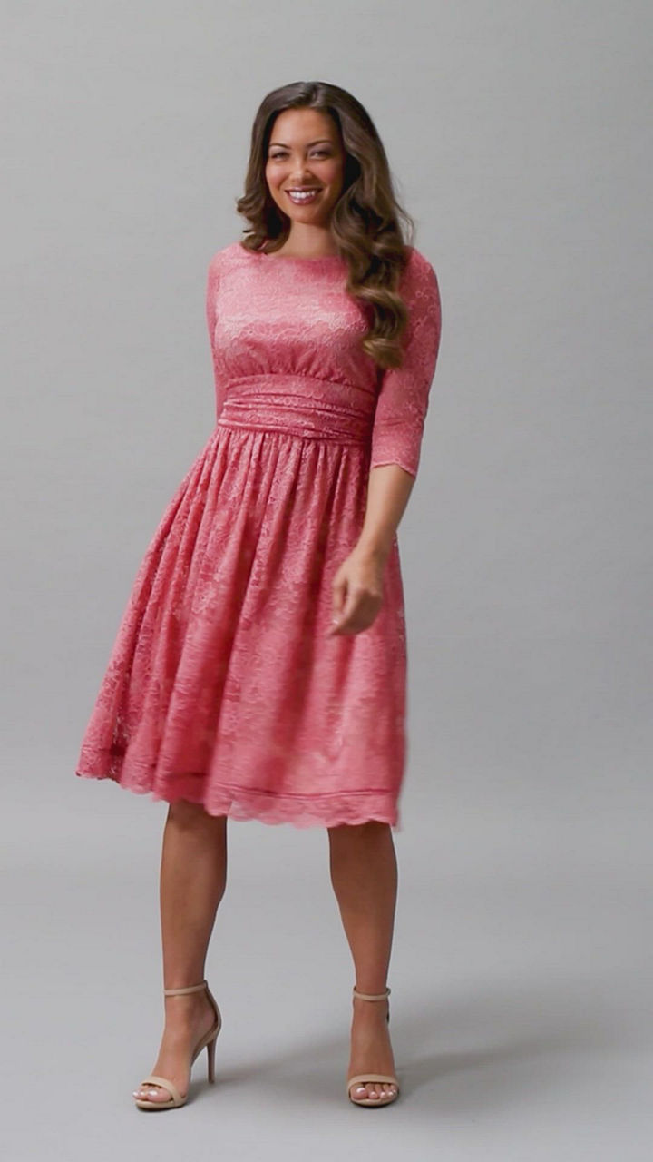 sachin and babi light blue dress Kiyonna Women's Luna Lace Cocktail Midi Dress