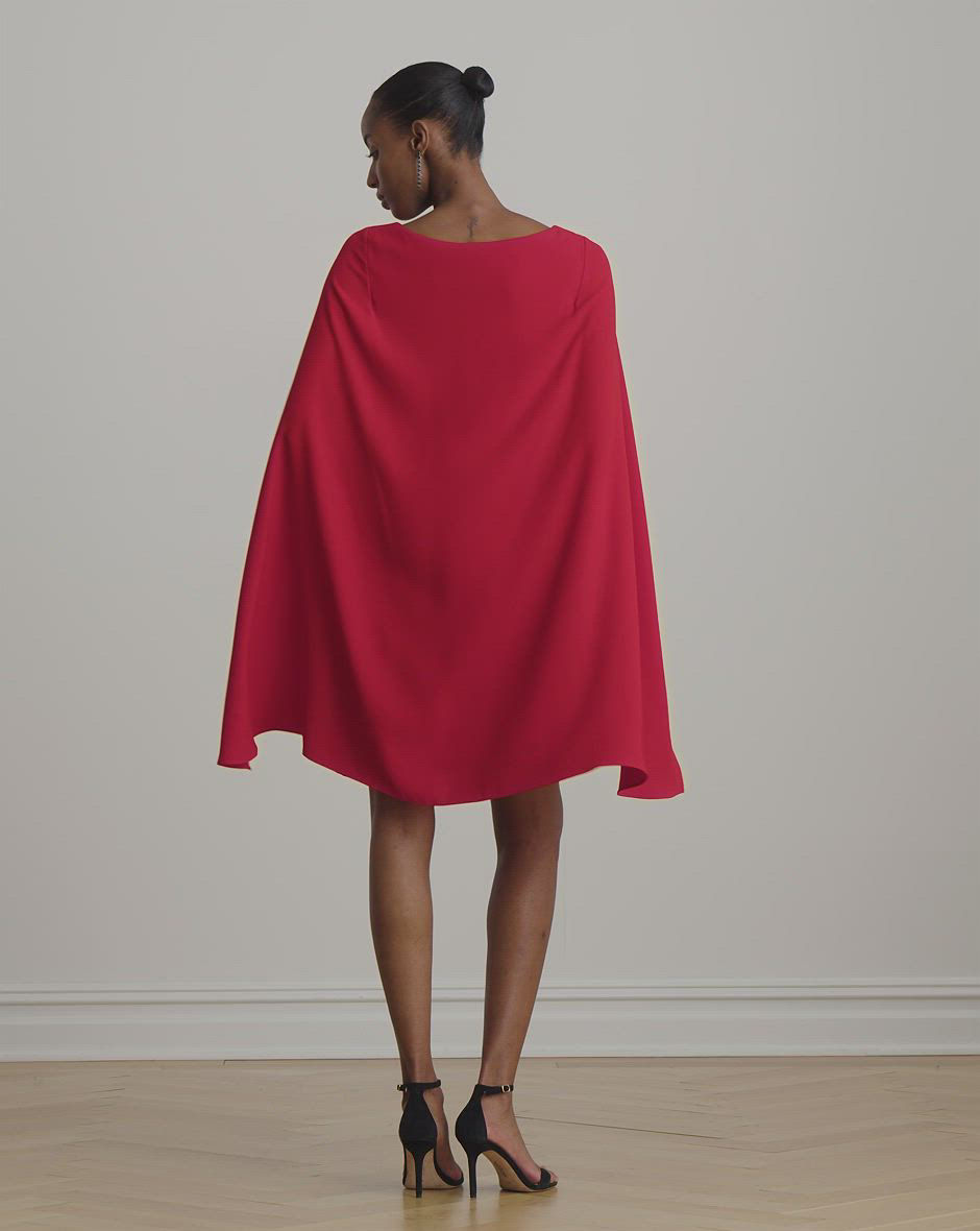 Lauren Ralph Lauren Women's Cape Georgette Cocktail Dress - Macy's