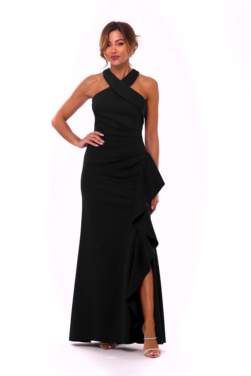 halter neck wedding dress uk Buy A-Line Halter Lace Chiffon Long Beach Flowy Wedding Dress OW377