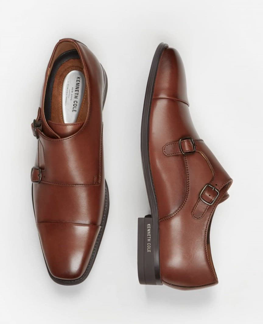 Kenneth Cole New York Men's Charles Leather Double Monk Strap