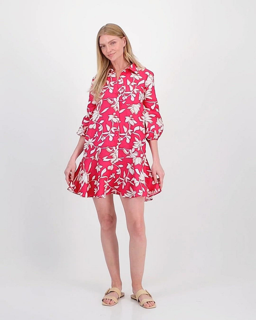 charter club dress Women's 100% Linen Button-Front 3/4-Sleeve Dress, Created for Macy's this flowy linen dress