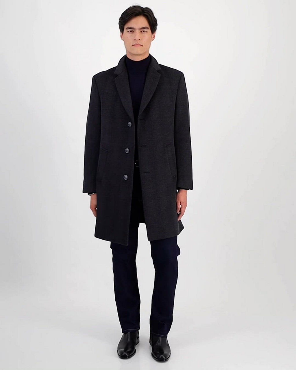 Nautica Men's Modern-Fit Wool-Blend Overcoat - Macy's