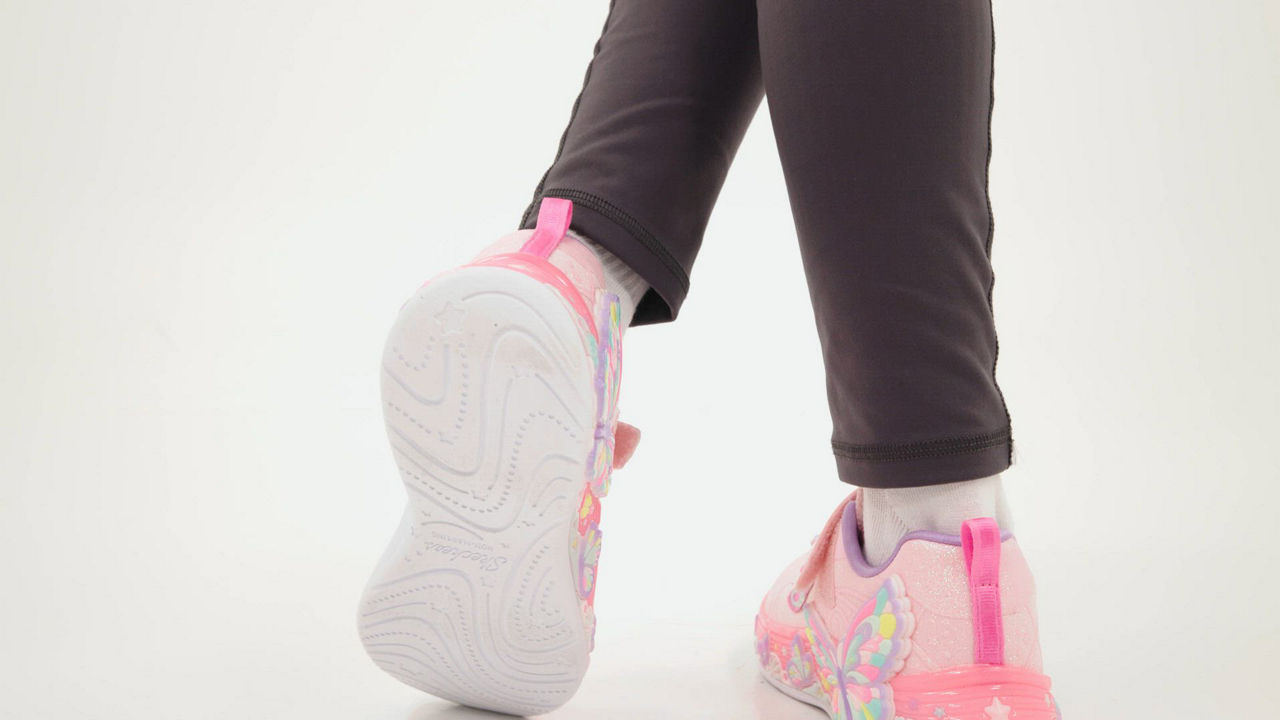 Skechers Little Girls' S-Lights: Butterfly Bliss Light-Up