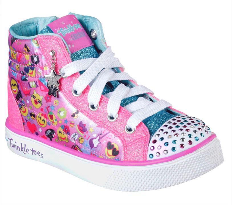 Skechers Little Girls' Twinkle Breeze 2.0 - Emoji Magic Light-Up